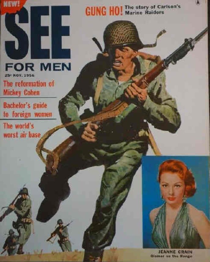 SEE FOR MEN magazine side cover  November 1956