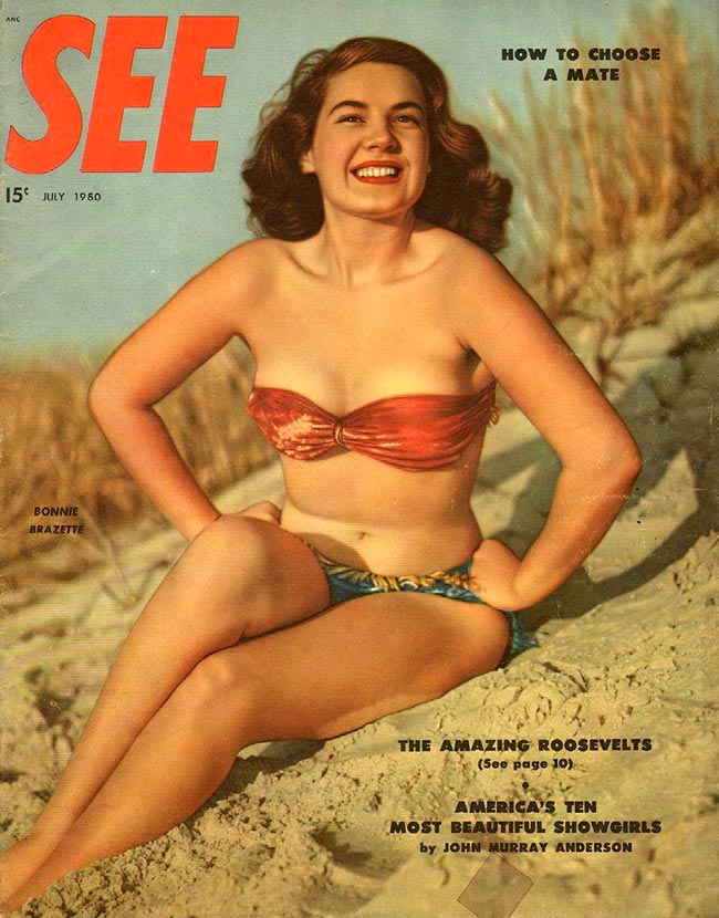 SEE (40s-50s) magazine side cover July 1950