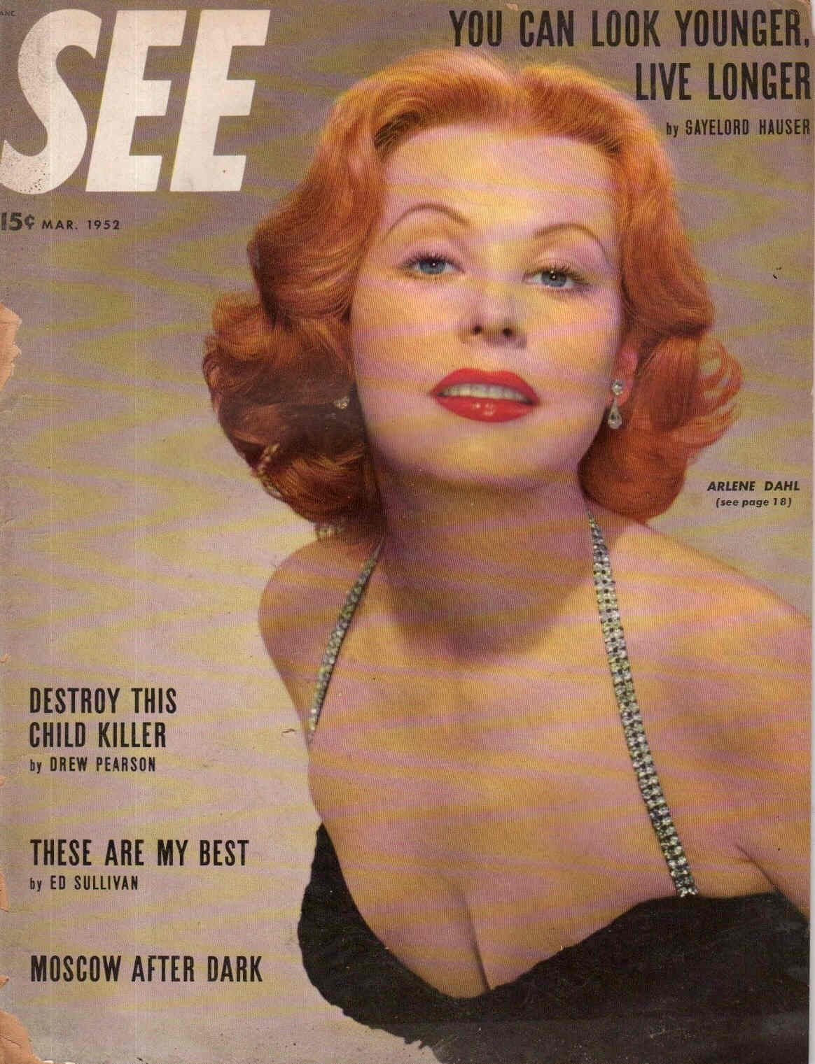 SEE (40s-50s) magazine side cover March 1952