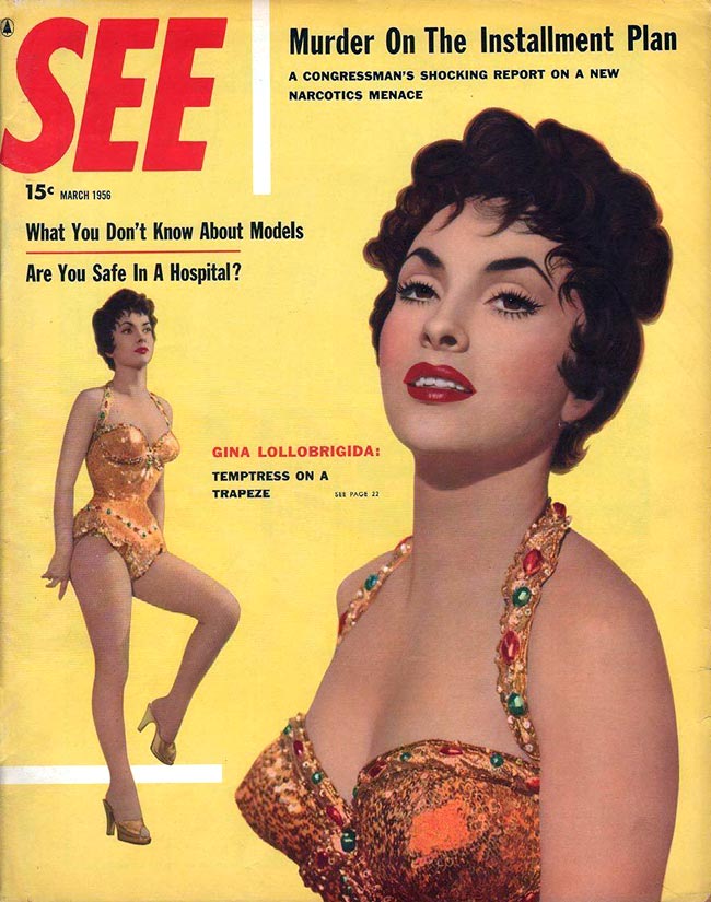SEE (40s-50s) magazine side cover  March 1956