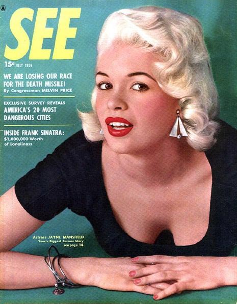 SEE (40s-50s) magazine side cover  July 1956