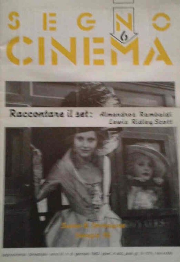 SEGNOCINEMA magazine side cover Issue 6  January 1983