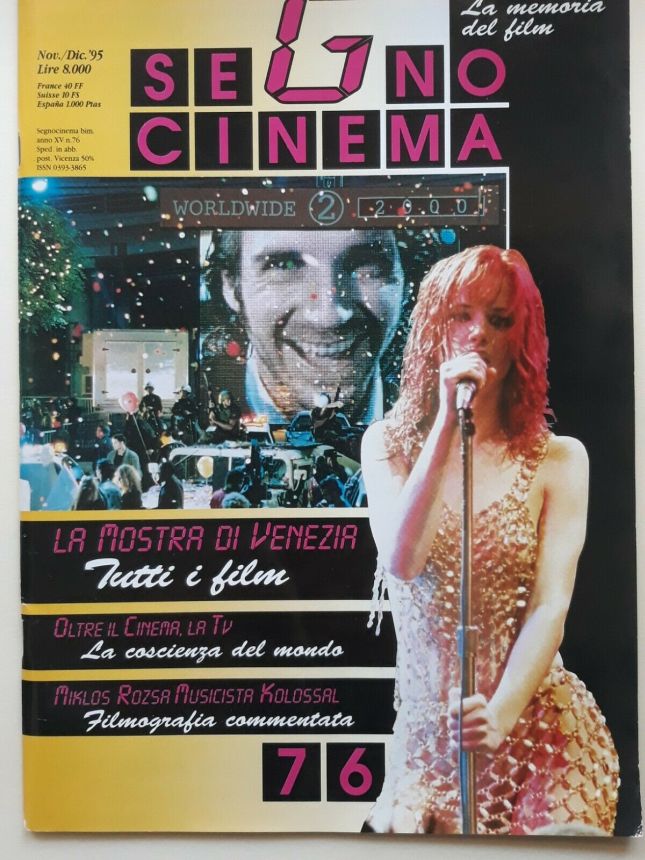 SEGNOCINEMA magazine side cover Issue 76  November- December 1995