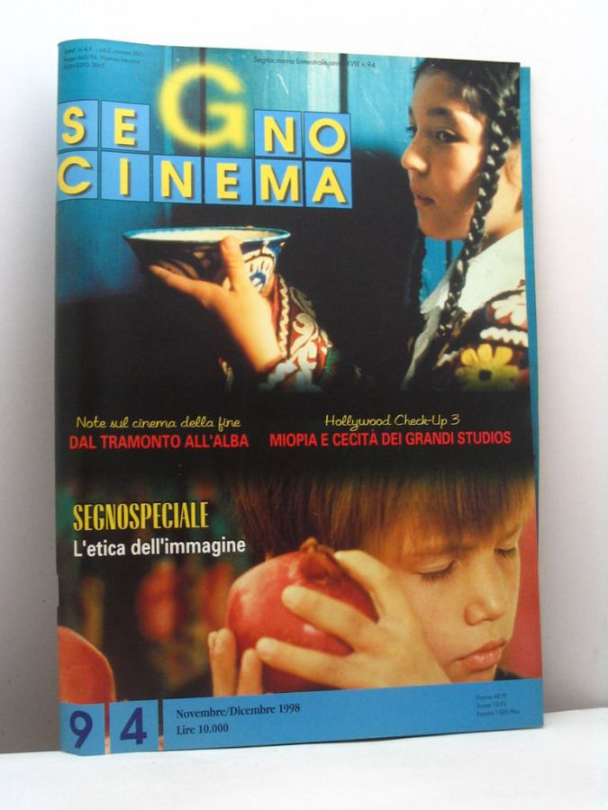 SEGNOCINEMA magazine side cover Issue 94  November- December 1998