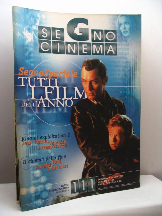 SEGNOCINEMA magazine side cover Issue 111  September- October 2001