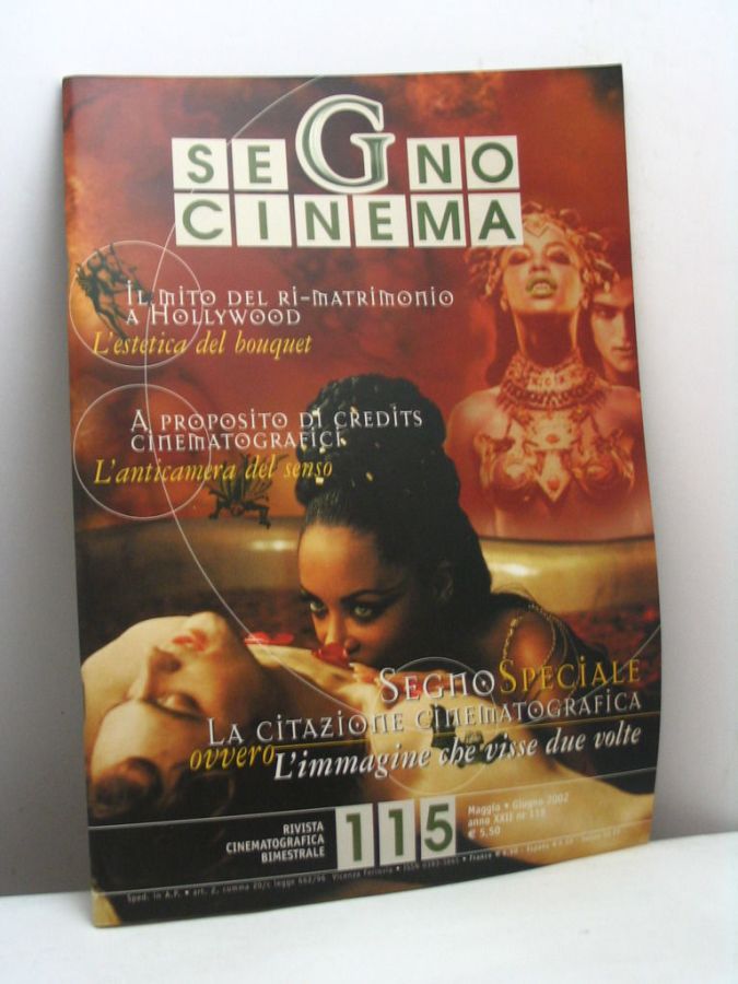SEGNOCINEMA magazine side cover Issue 115  May- January 2002