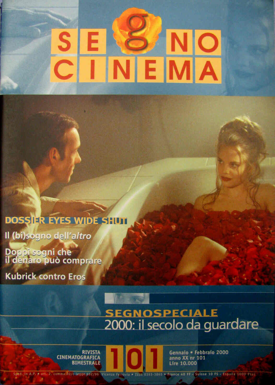 SEGNOCINEMA magazine side cover Issue 101 January/February 2000