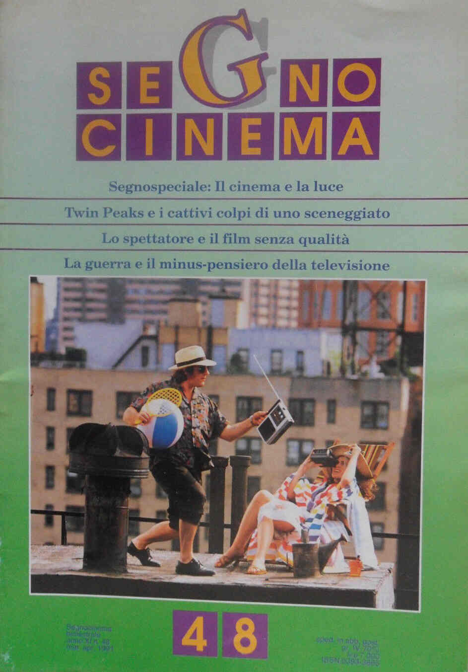 SEGNOCINEMA magazine side cover Issue 48 March/April 1991
