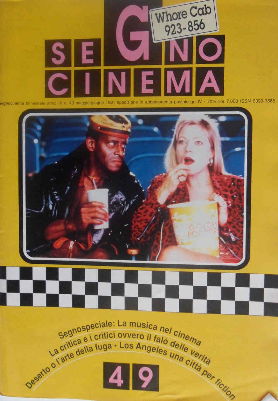 SEGNOCINEMA magazine side cover Issue 49 May/June 1991