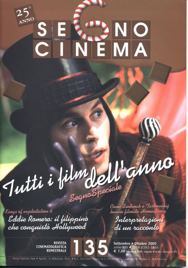SEGNOCINEMA magazine side cover Issue 135 September/October 2005