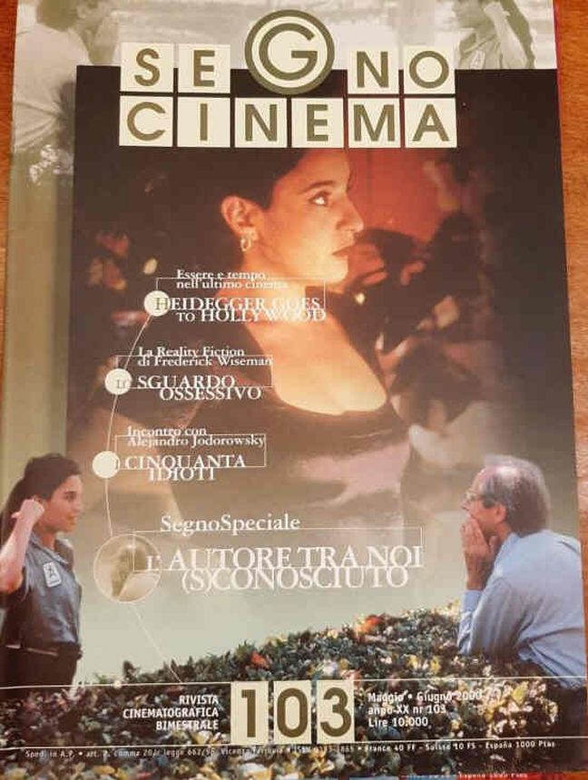 SEGNOCINEMA magazine side cover Issue 103 June 2000