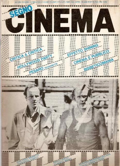 SEGNOCINEMA magazine side cover Issue 1 September 1981