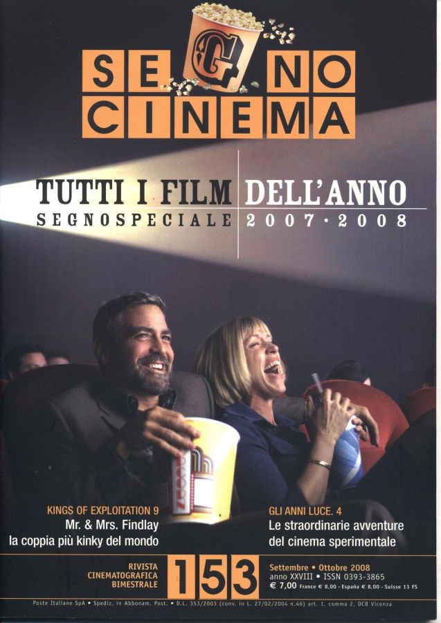 SEGNOCINEMA magazine side cover Issue 153 September/October 2008