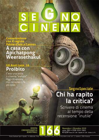 SEGNOCINEMA magazine side cover Issue 166 November/December 2010