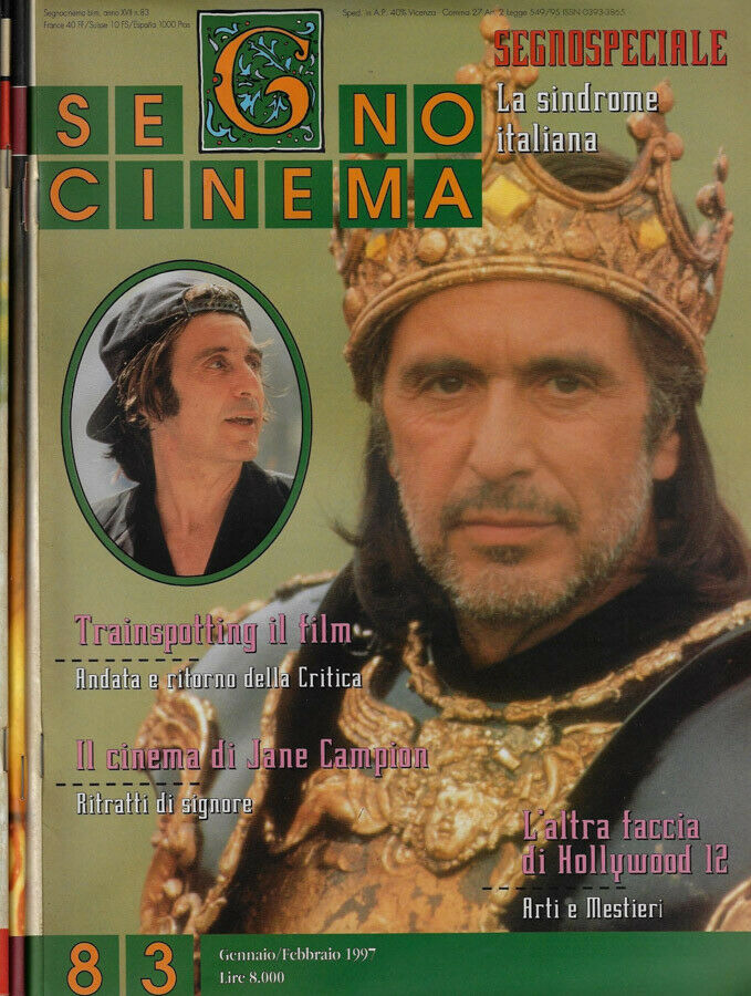 SEGNOCINEMA magazine side cover Issue 83 January/February 1997