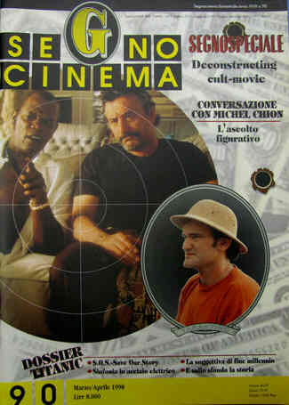 SEGNOCINEMA magazine side cover Issue 90 March/April 1998