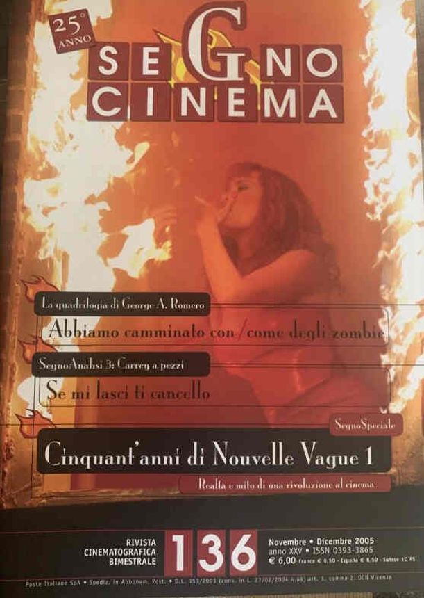 SEGNOCINEMA magazine side cover Issue 136  November/December 2005