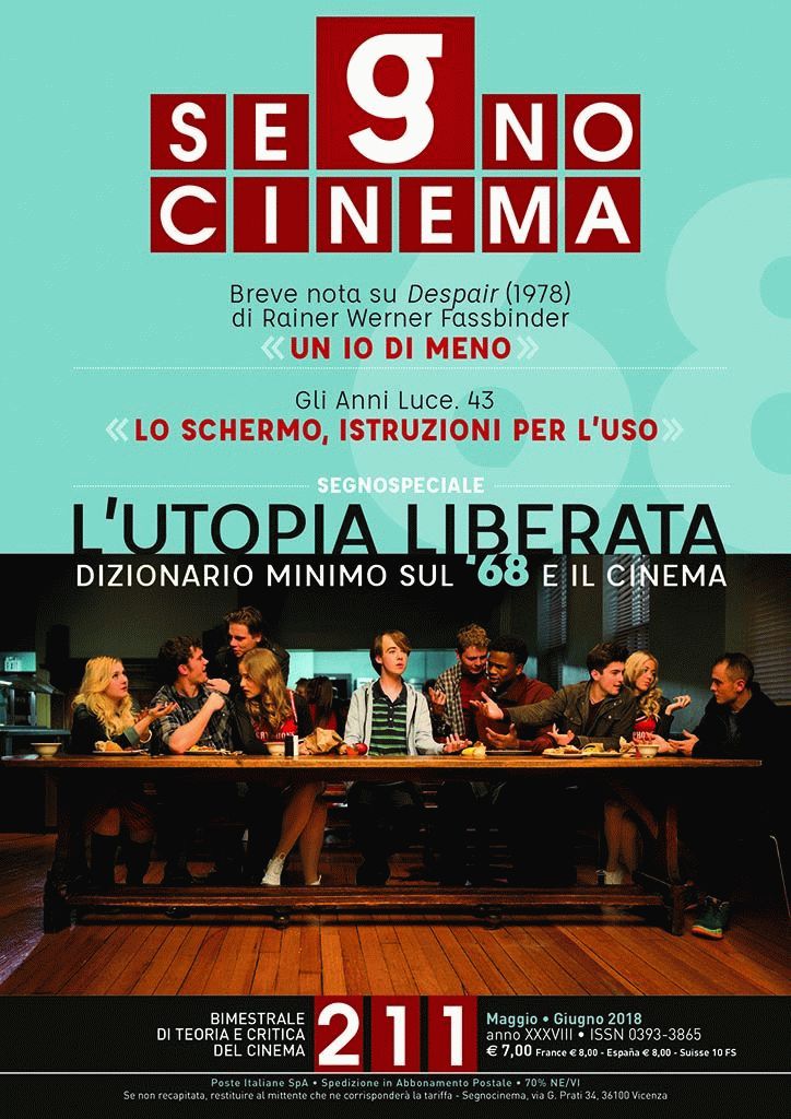 SEGNOCINEMA magazine side cover Issue 211  May/June 2018