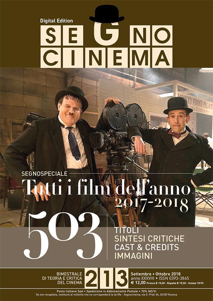 SEGNOCINEMA magazine side cover Issue 213  September/October 2018