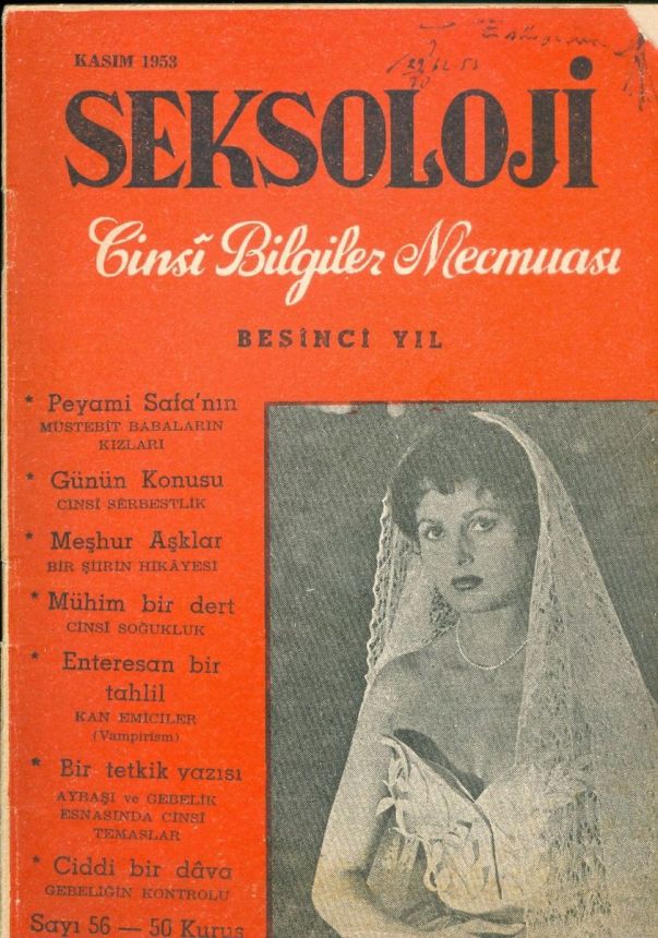 SEKSOLOJI magazine side cover  November 1953