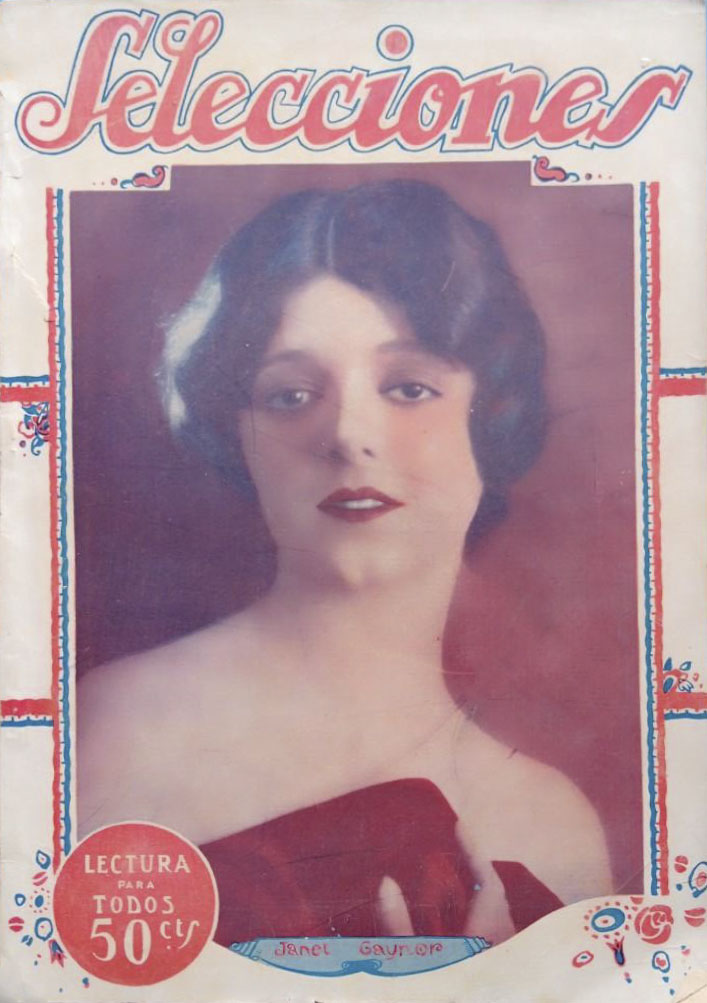 SELECCIONES magazine side cover Issue 13  March 1927