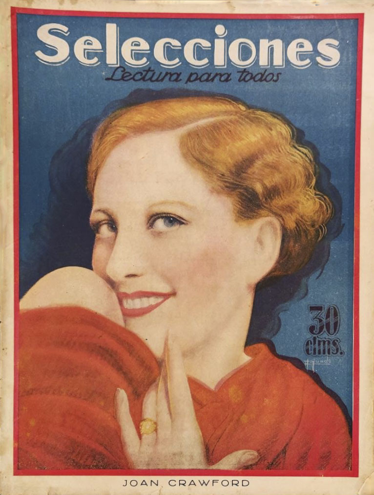 SELECCIONES magazine side cover Issue 40  June 1928