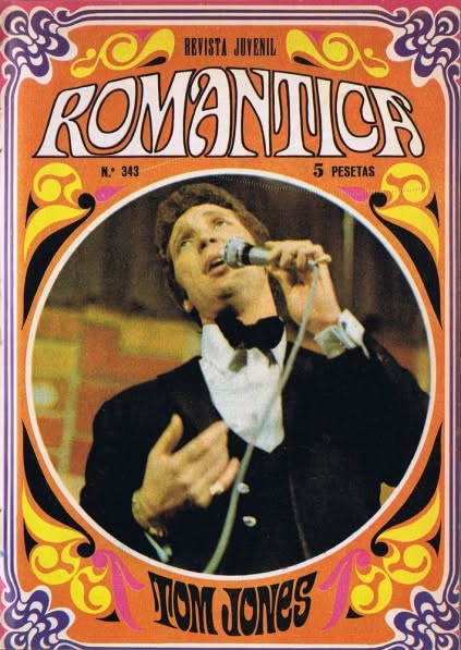 SELECCION ROMANTICA magazine side cover Issue 343   1968