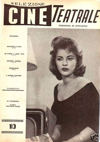 SELEZIONE CINE TEATRALE magazine side cover Issue 10  1960