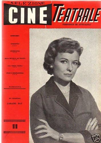 SELEZIONE CINE TEATRALE magazine side cover Issue 11  1960