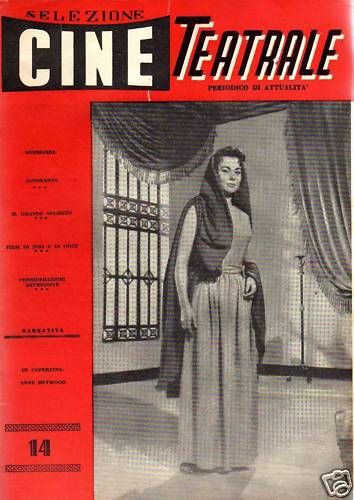 SELEZIONE CINE TEATRALE magazine side cover Issue 14  1960