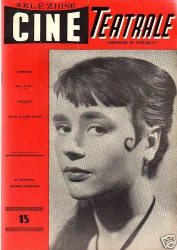SELEZIONE CINE TEATRALE magazine side cover Issue 15  1960