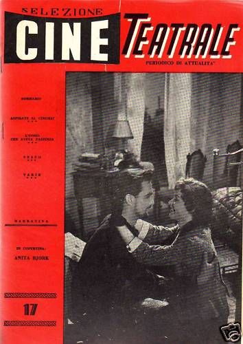 SELEZIONE CINE TEATRALE magazine side cover Issue 17  1960