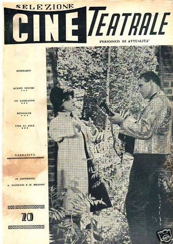 SELEZIONE CINE TEATRALE magazine side cover Issue 20  1960