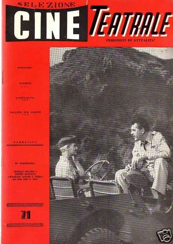 SELEZIONE CINE TEATRALE magazine side cover Issue 21  1960