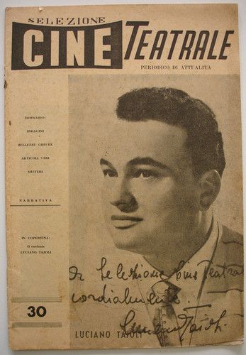 SELEZIONE CINE TEATRALE magazine side cover Issue 30  1960