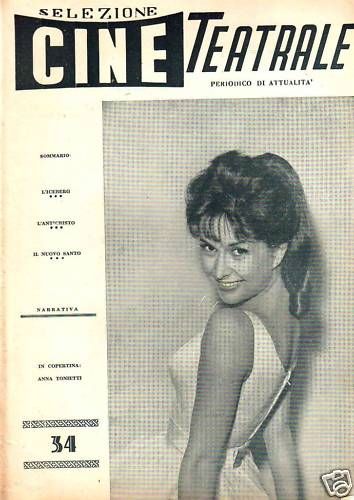 SELEZIONE CINE TEATRALE magazine side cover Issue 34  1960
