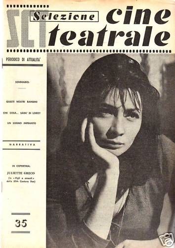 SELEZIONE CINE TEATRALE magazine side cover Issue 35  1960