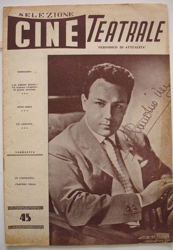 SELEZIONE CINE TEATRALE magazine side cover Issue 45  1960