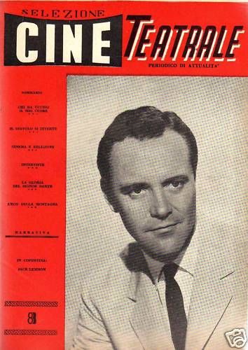 SELEZIONE CINE TEATRALE magazine side cover Issue 8  1960