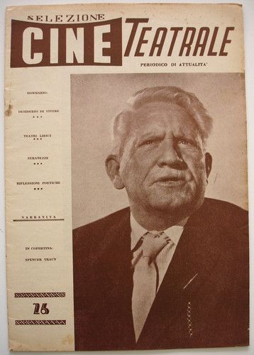 SELEZIONE CINE TEATRALE magazine side cover Issue 26   1960