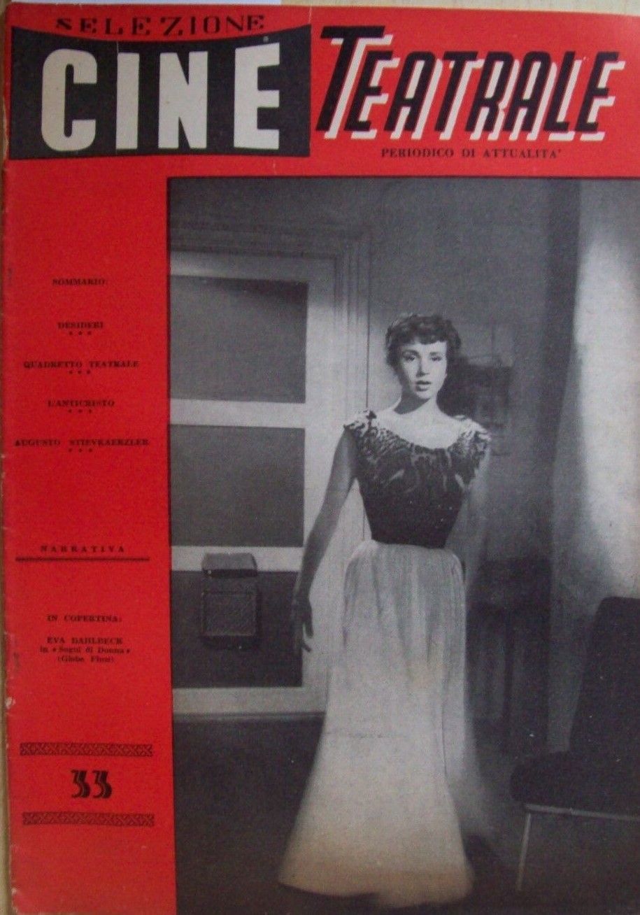SELEZIONE CINE TEATRALE magazine side cover Issue 33   1960