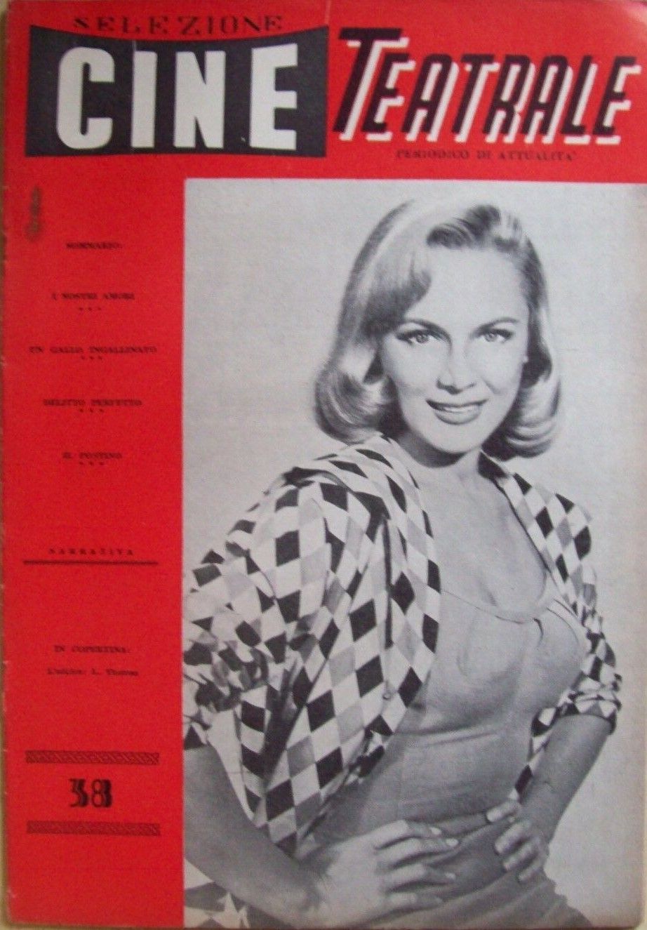 SELEZIONE CINE TEATRALE magazine side cover Issue 38   1960