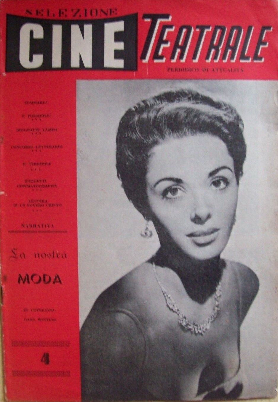 SELEZIONE CINE TEATRALE magazine side cover Issue 4   1960