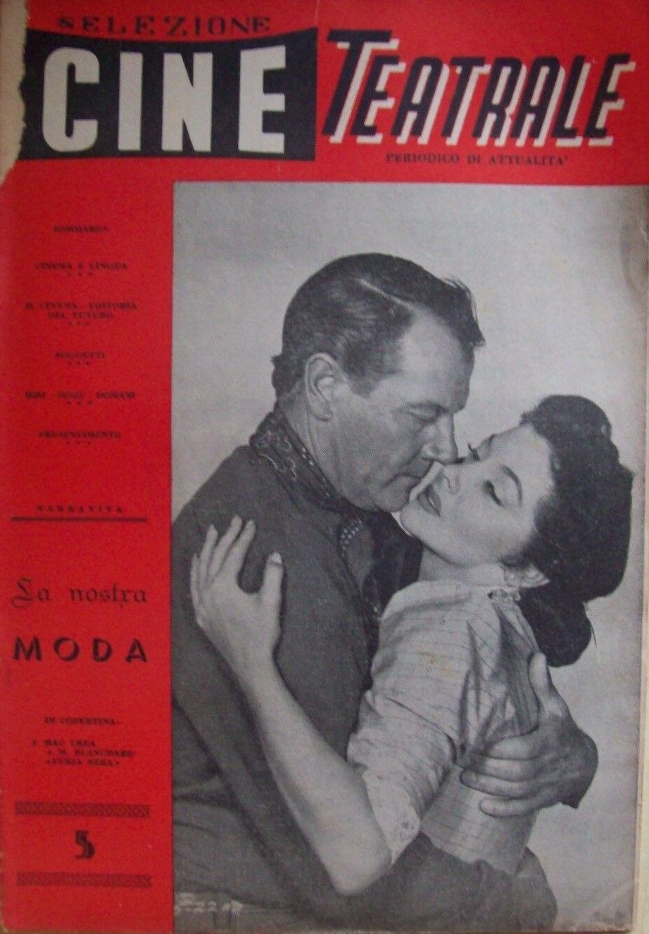 SELEZIONE CINE TEATRALE magazine side cover Issue 5   1960