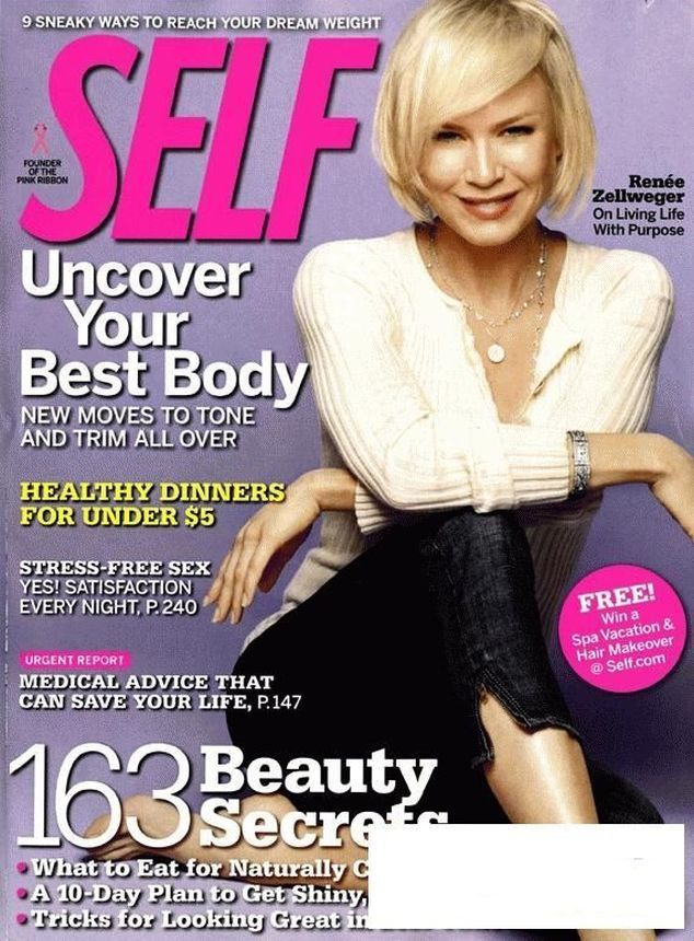 SELF USA magazine side cover  October 2008
