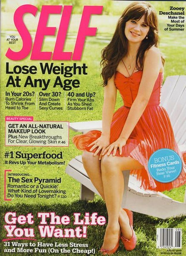 SELF USA magazine side cover  August 2009
