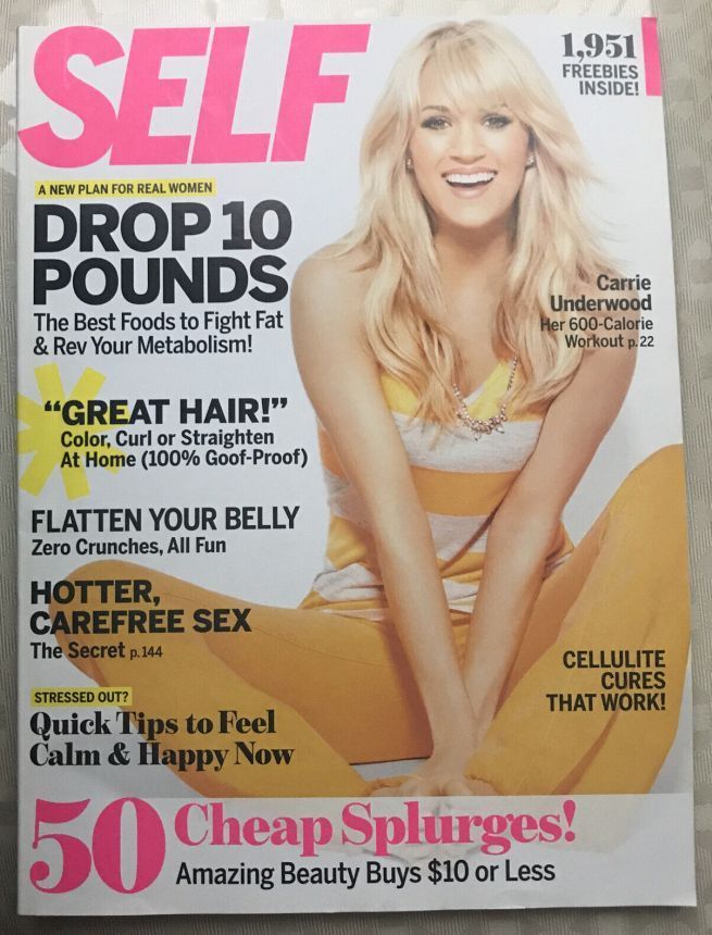 SELF USA magazine side cover  April 2012