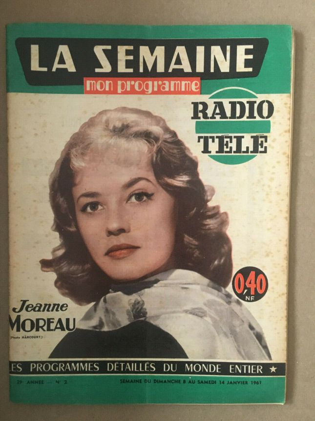 LA SEMAINE RADIO TELE magazine side cover Issue 2 8 January 1961