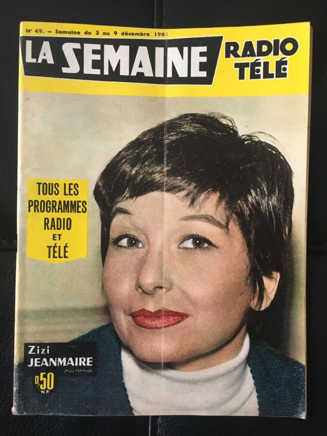 LA SEMAINE RADIO TELE magazine side cover Issue 49 3 December 1961