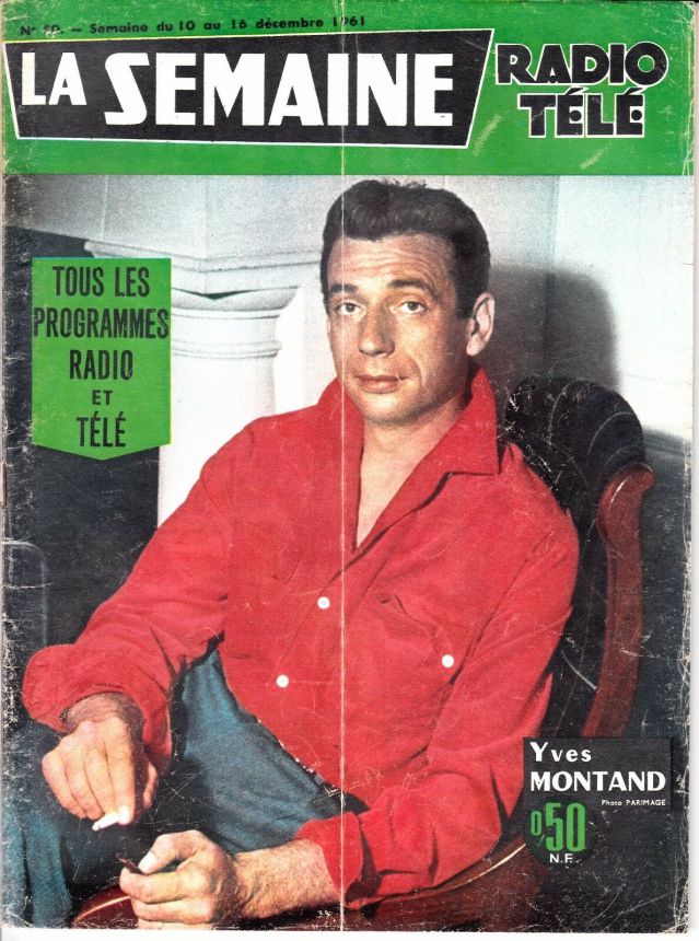 LA SEMAINE RADIO TELE magazine side cover Issue 50 10 December 1961